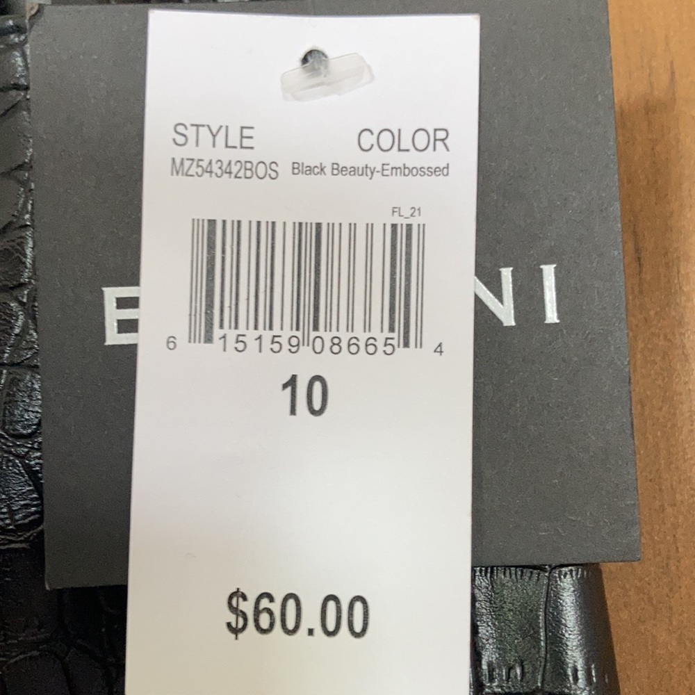 Baccini embossed black beauty pant faux crocodile animal print 12 - Picture 9 of 17